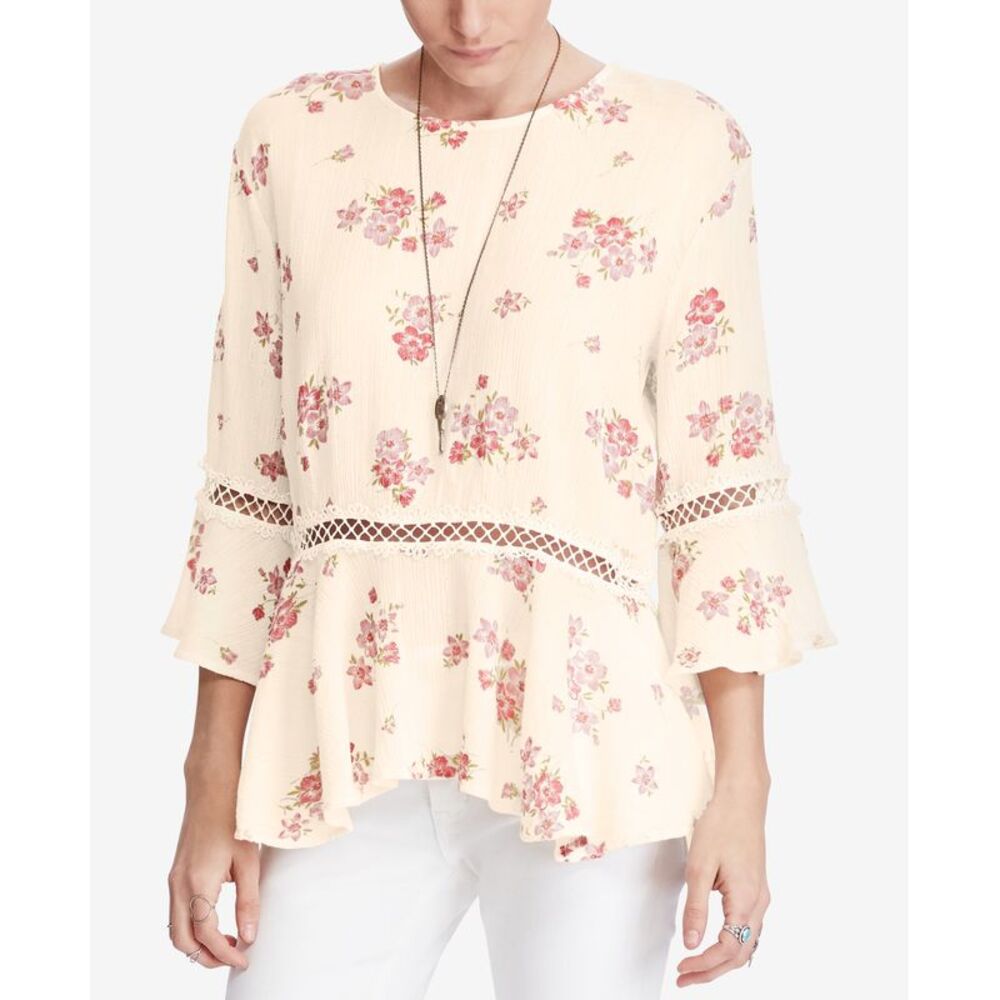 Denim Supply Ralph Lauren Cotton Floral Print Blouse